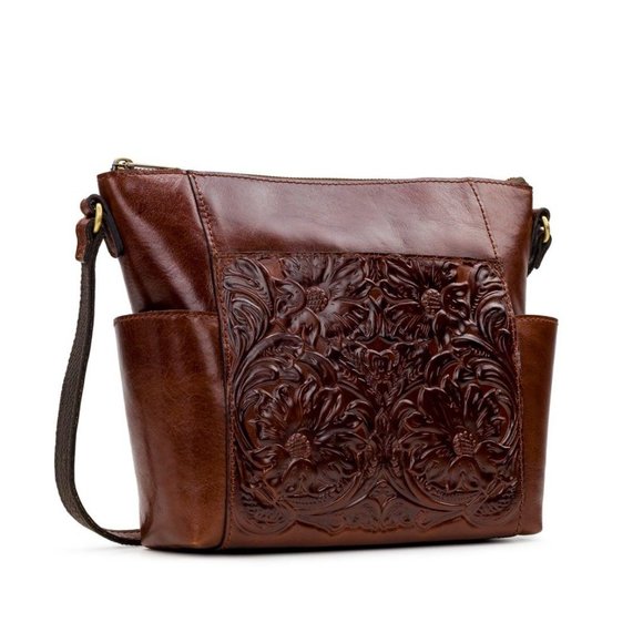 Patricia Nash Handbags - Patricia Nash AVELEY TOTE British Tan Tooled Leather Purse Bag